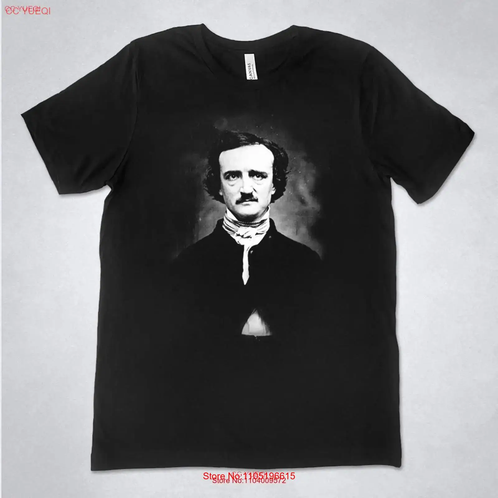 Vintage Flannel Shirt - Edgar Allan Poe shirt portrait photo
