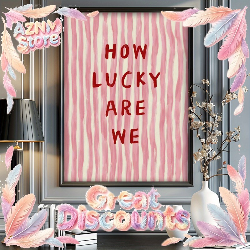 Vintage Fashion Posters - 2026 How Lucky We Are Canvas