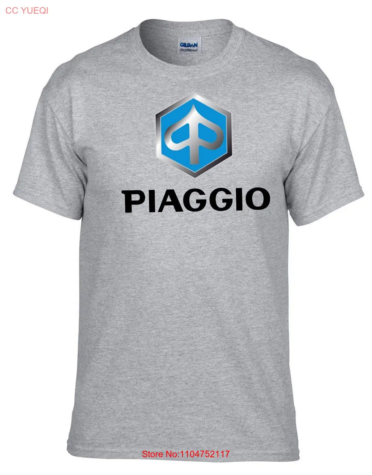 Vintage Flannel Shirt - Piaggio Scooter Grey T Shirt 528_Grey