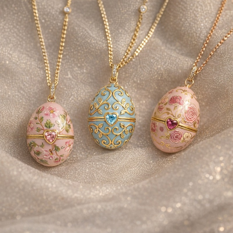 Vintage Fashion Looks - 1pcs Charming Openable Egg Pendants Women