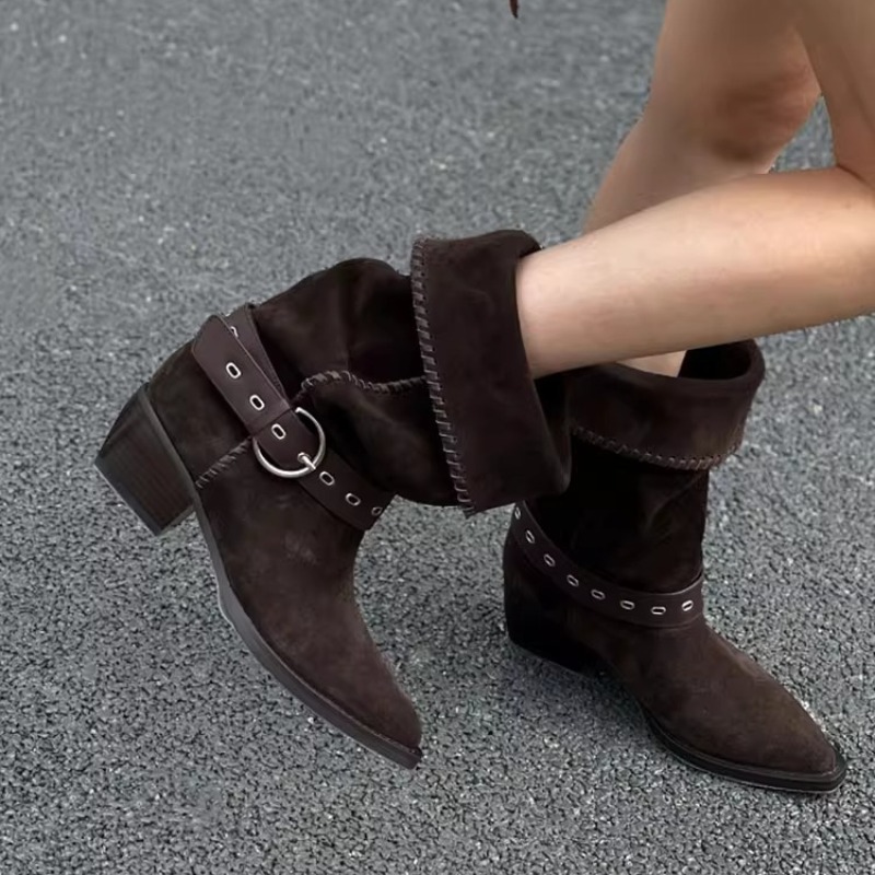 Vintage Fashion De - Designer Women's Boots Fashion Vintage Suede