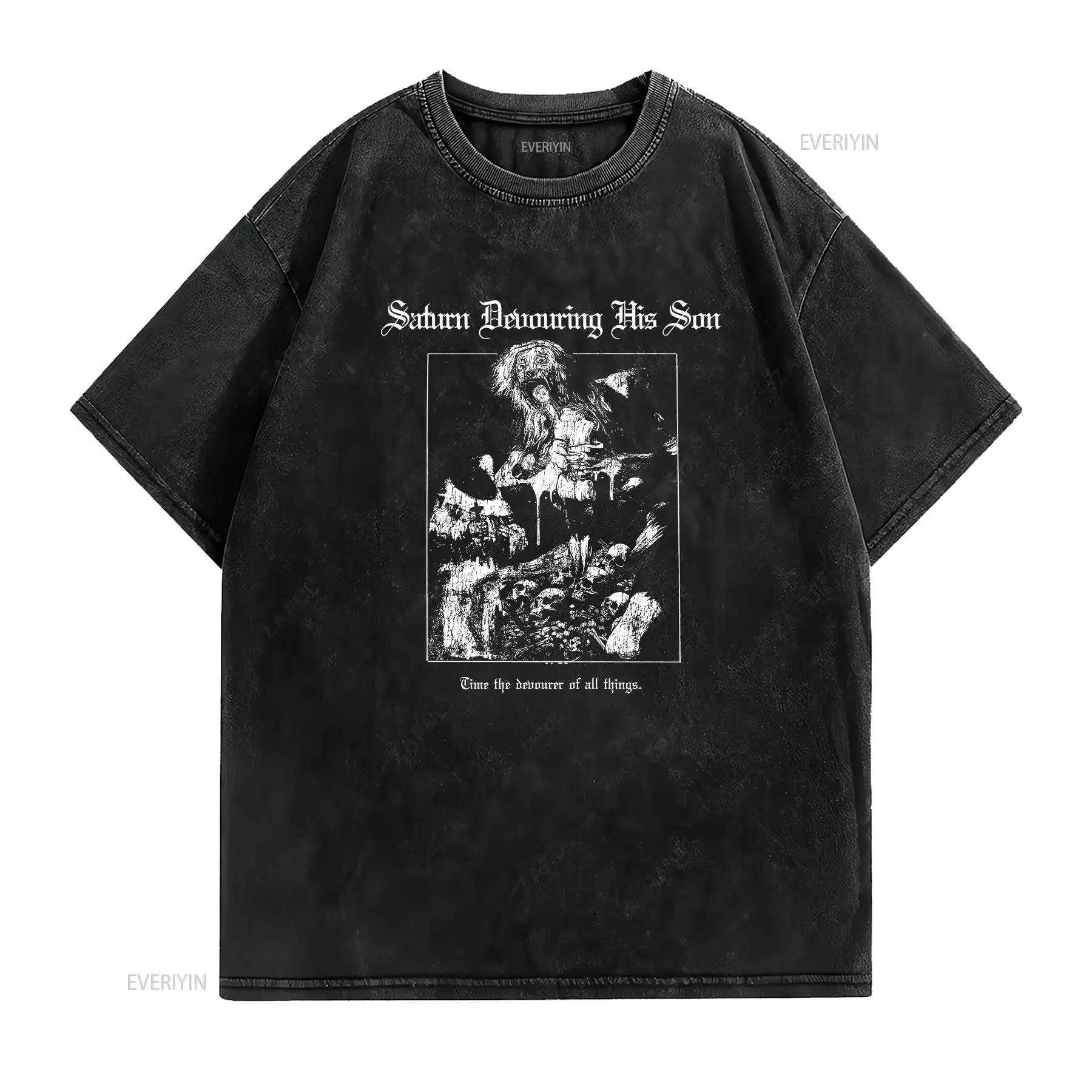 Gothic Horror T Shirt Saturn D - Vintage Fashion De ulasan dan harga