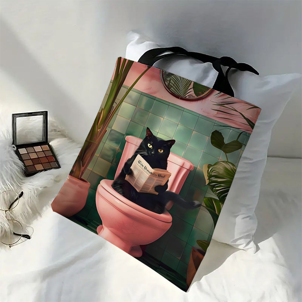 1pc Black Cat Shoulder Bags Fu - Vintage Fashion Newspaper ulasan dan harga