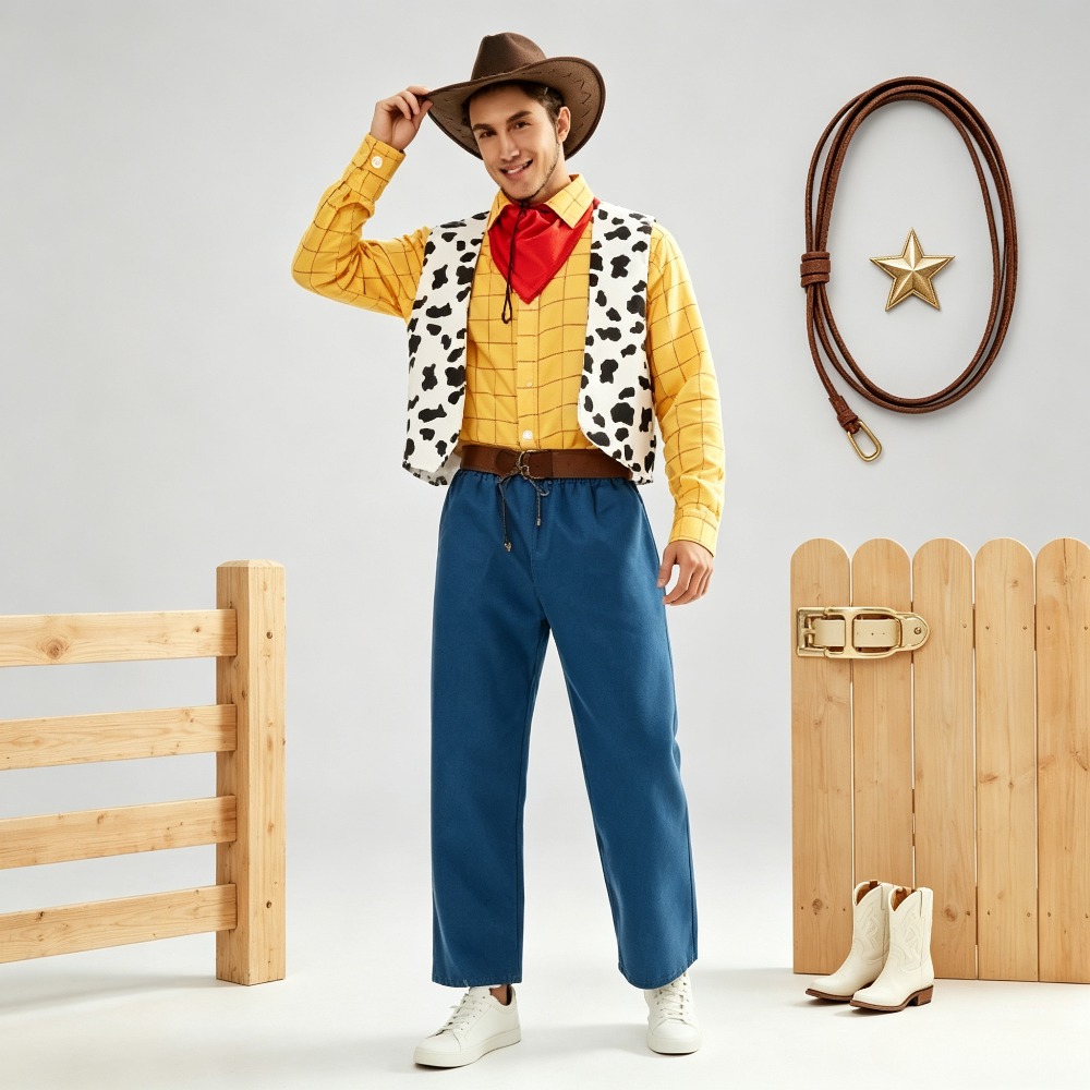 Vintage Western Cowboy Matchin - Vintage Fashion Outfits Men ulasan dan harga
