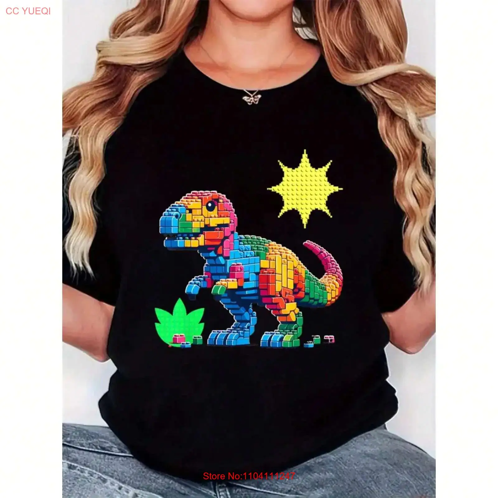 Women's T shirt colorful build - Vintage Fashion Build ulasan dan harga