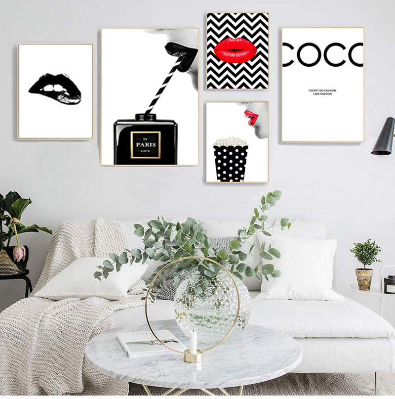 Posters Prints Vintage Canvas  - Vintage Fashion Sketches ulasan dan harga