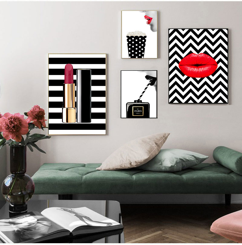 Posters Prints Vintage Canvas  - Vintage Fashion Sketches ulasan dan harga