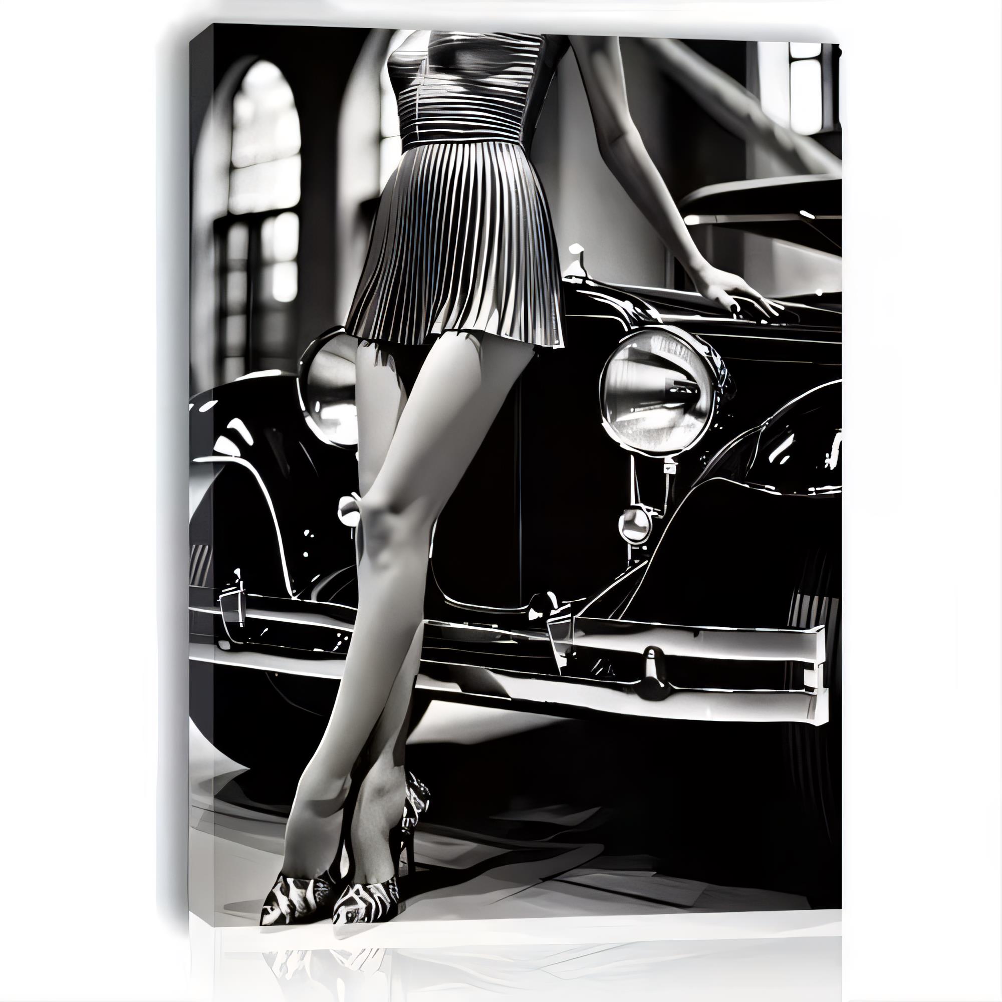 Tin Sign Vintage Black White C - Vintage Fashion Posters ulasan dan harga