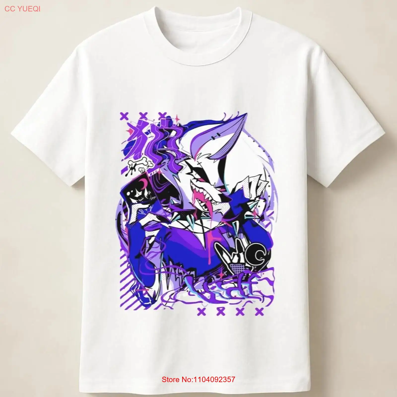 Purple Anime Wolf in Graffiti  - Vintage Flannel Shirt ulasan dan harga