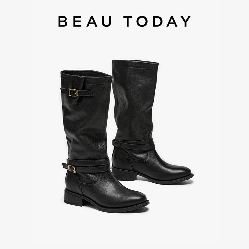 BEAUTODAY Long Boots Women She - Vintage Fashion Boots ulasan dan harga
