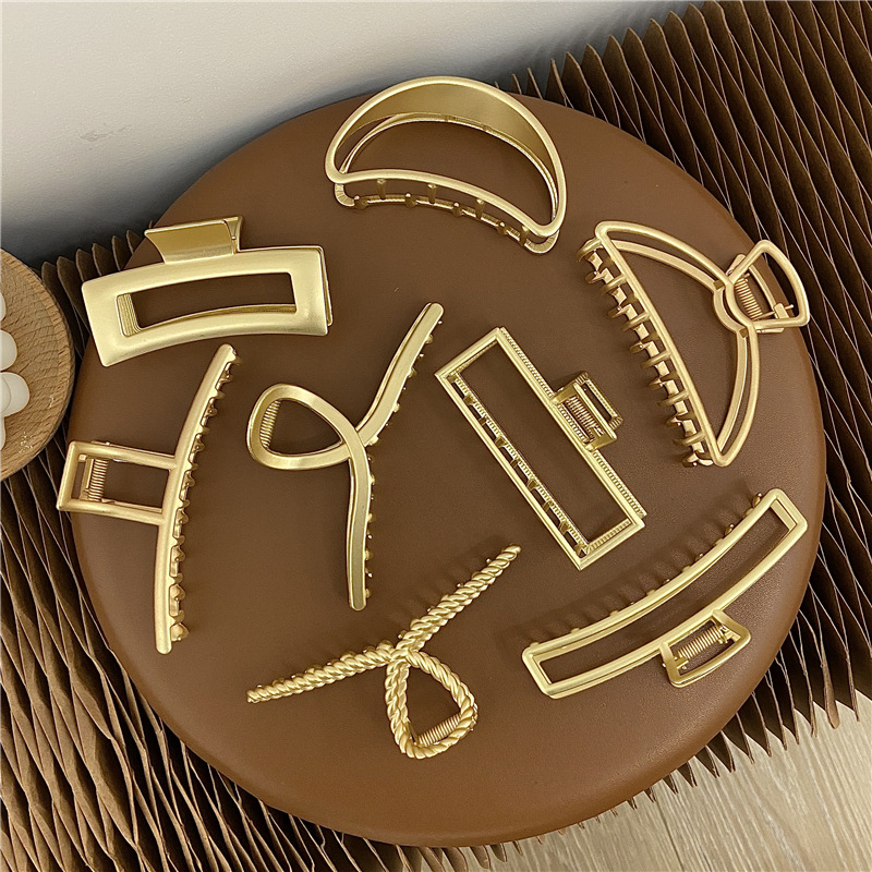 New Geometric Metal Hair Clips - Vintage Fashion Ai ulasan dan harga