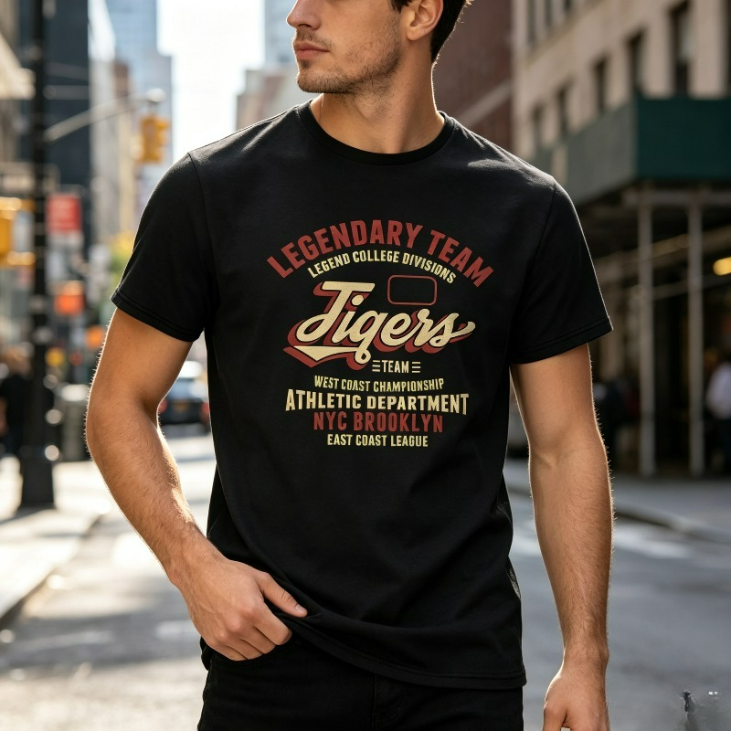 Men Streetwear T-Shirt LEGENDA - Vintage Fashion Nyc ulasan dan harga