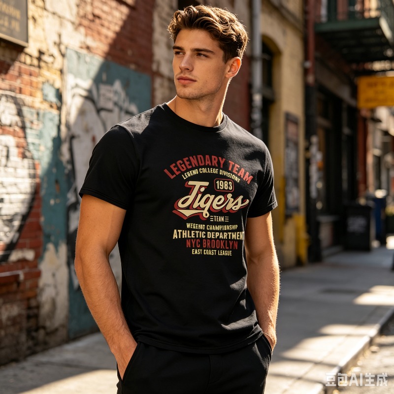 Men Streetwear T-Shirt LEGENDA - Vintage Fashion Nyc ulasan dan harga