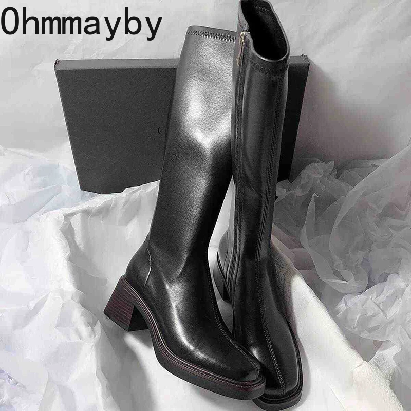 Vintage Thick Heel Women Knee  - Vintage Fashion Boots ulasan dan harga