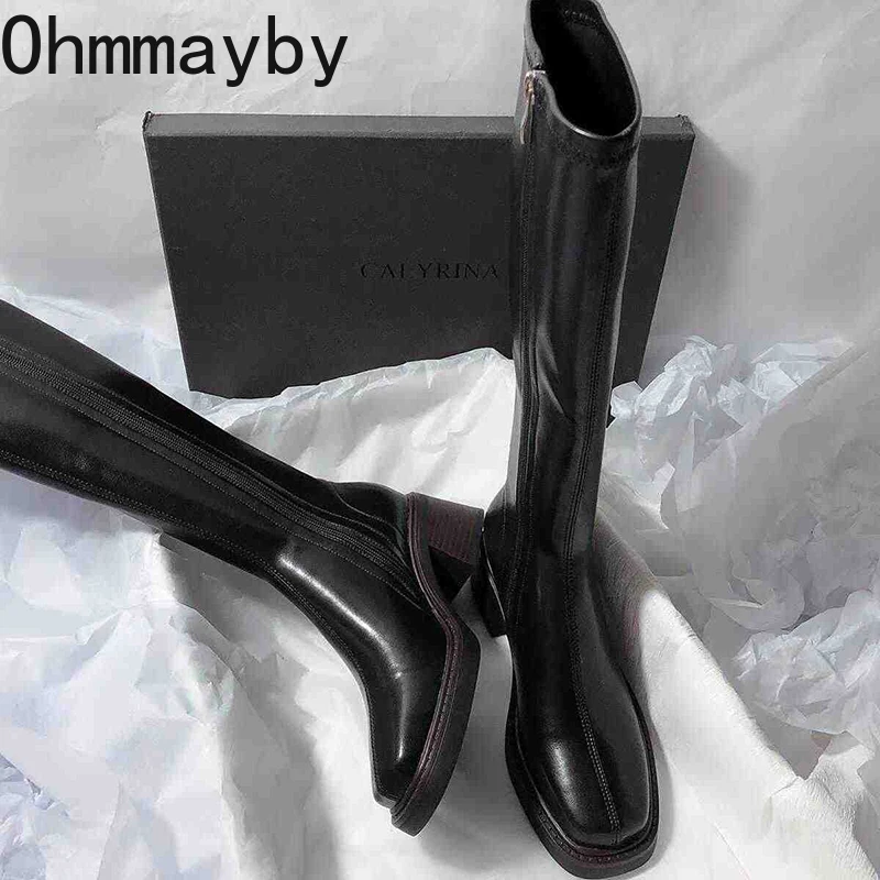 Vintage Thick Heel Women Knee  - Vintage Fashion Boots ulasan dan harga