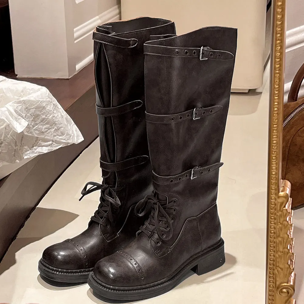 Women's Knee High Boots Vintag - Vintage Fashion Boots ulasan dan harga