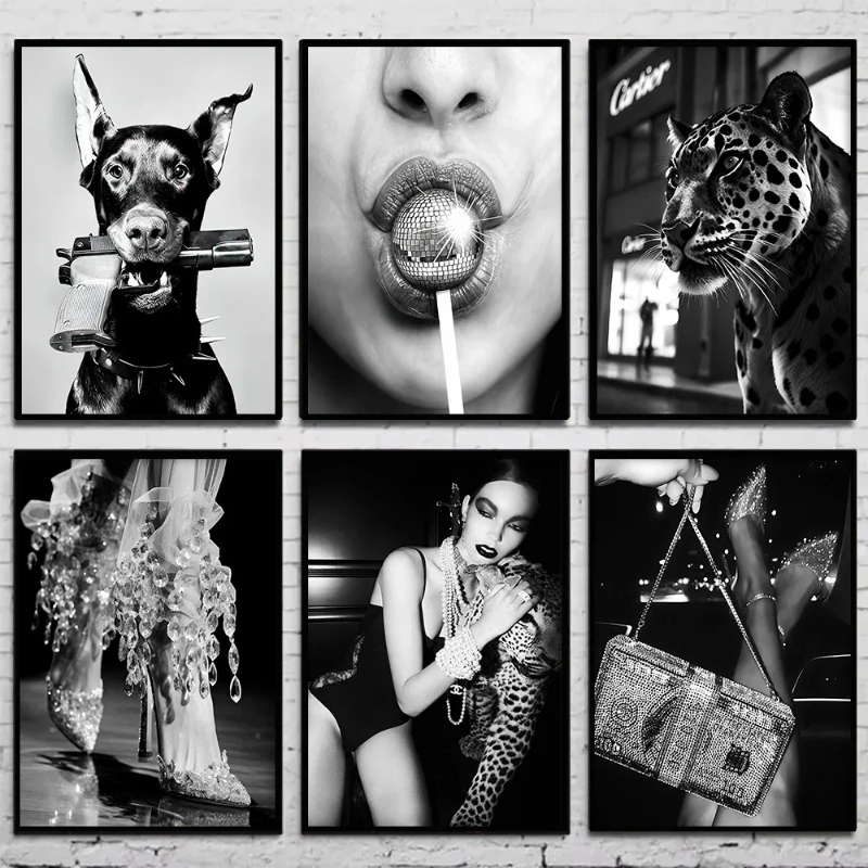 Black and White Fashion Vintag - Vintage Fashion Posters ulasan dan harga