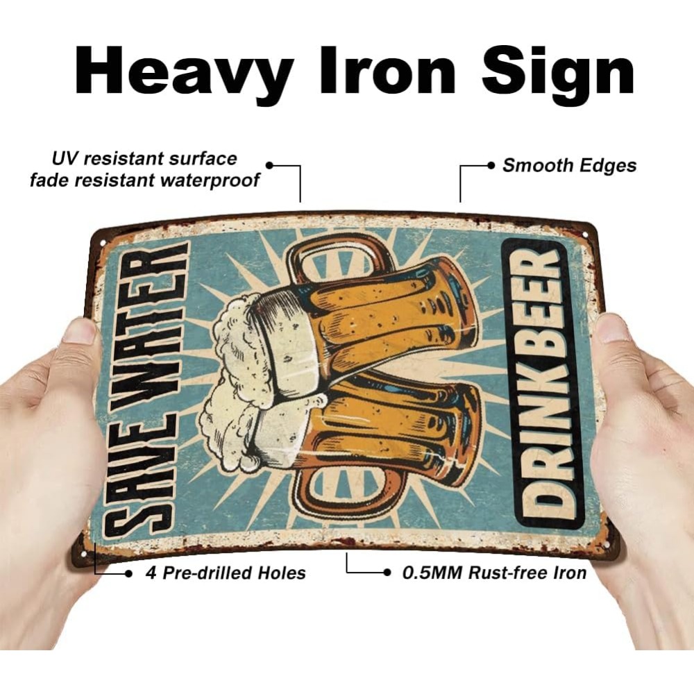 1 pc Beer Metal Sign Bar Tin S - Vintage Fashion Posters ulasan dan harga