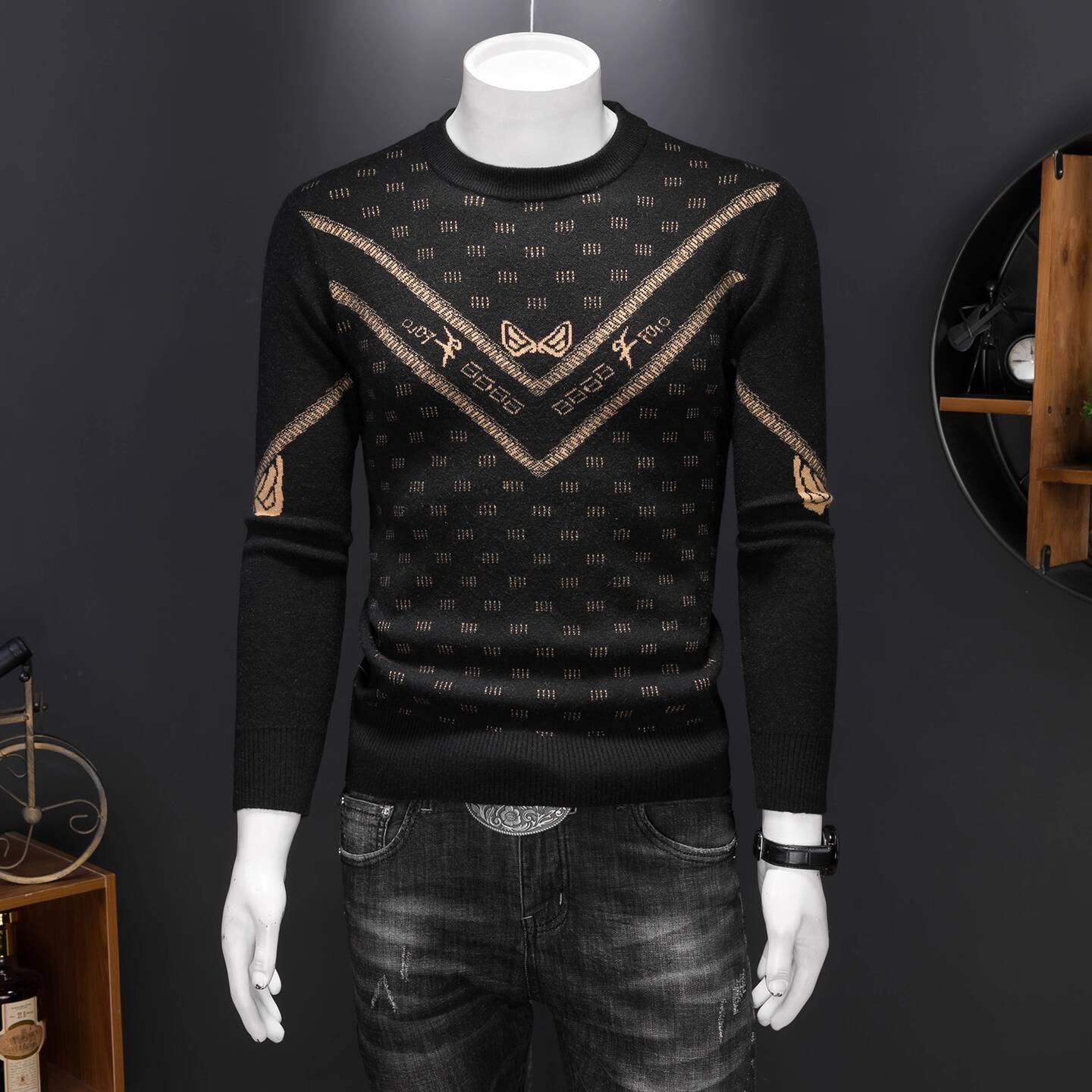 Vintage Fashion Sweater Men Wi - Vintage Fashion Outfits Men ulasan dan harga