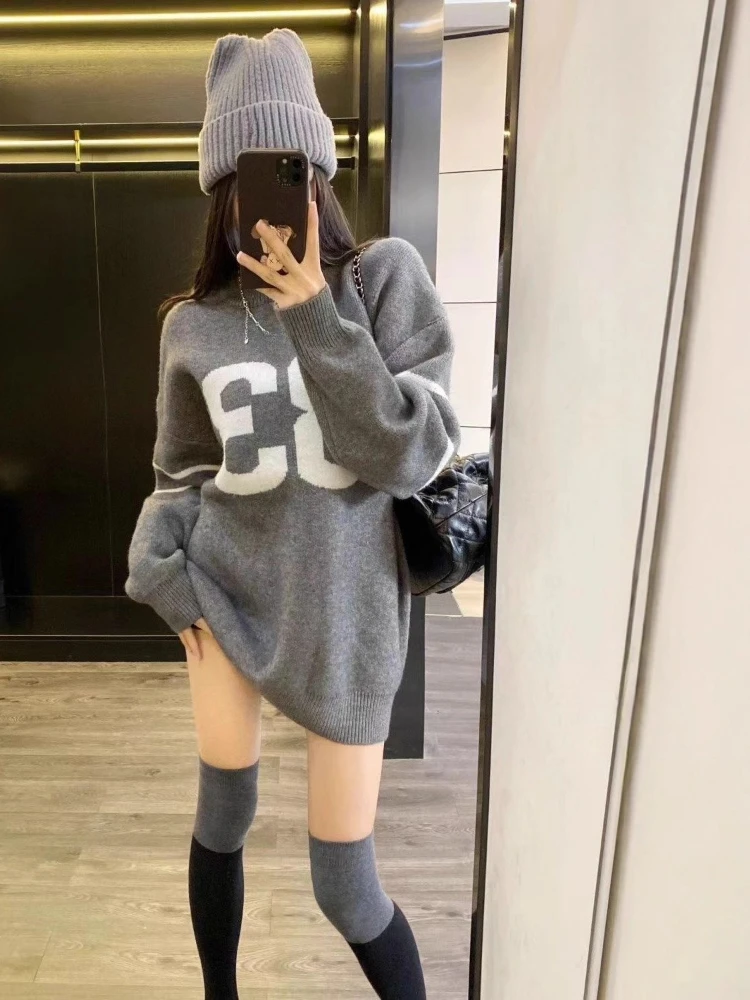 Y2K Vintage Knitted Sweater Wo - Vintage Fashion Streetwear ulasan dan harga