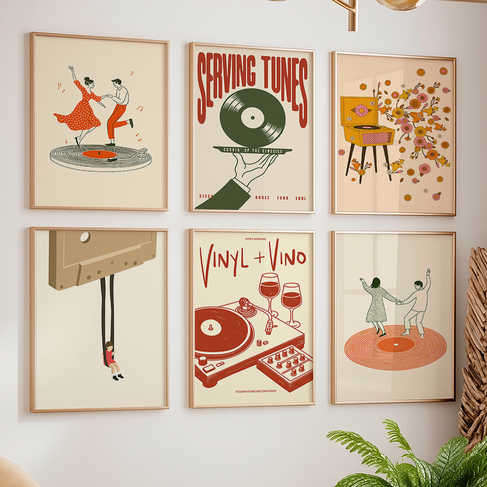 1pc Vintage Music Canvas Poste - Vintage Fashion Posters ulasan dan harga
