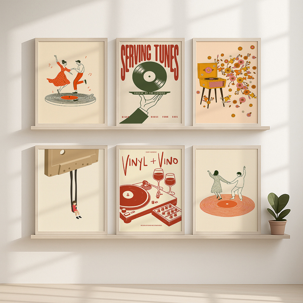 1pc Vintage Music Canvas Poste - Vintage Fashion Posters ulasan dan harga
