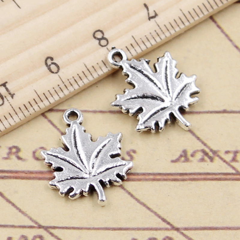 20pcs Charms Canada Maple Leaf - Vintage Fashion Canada ulasan dan harga