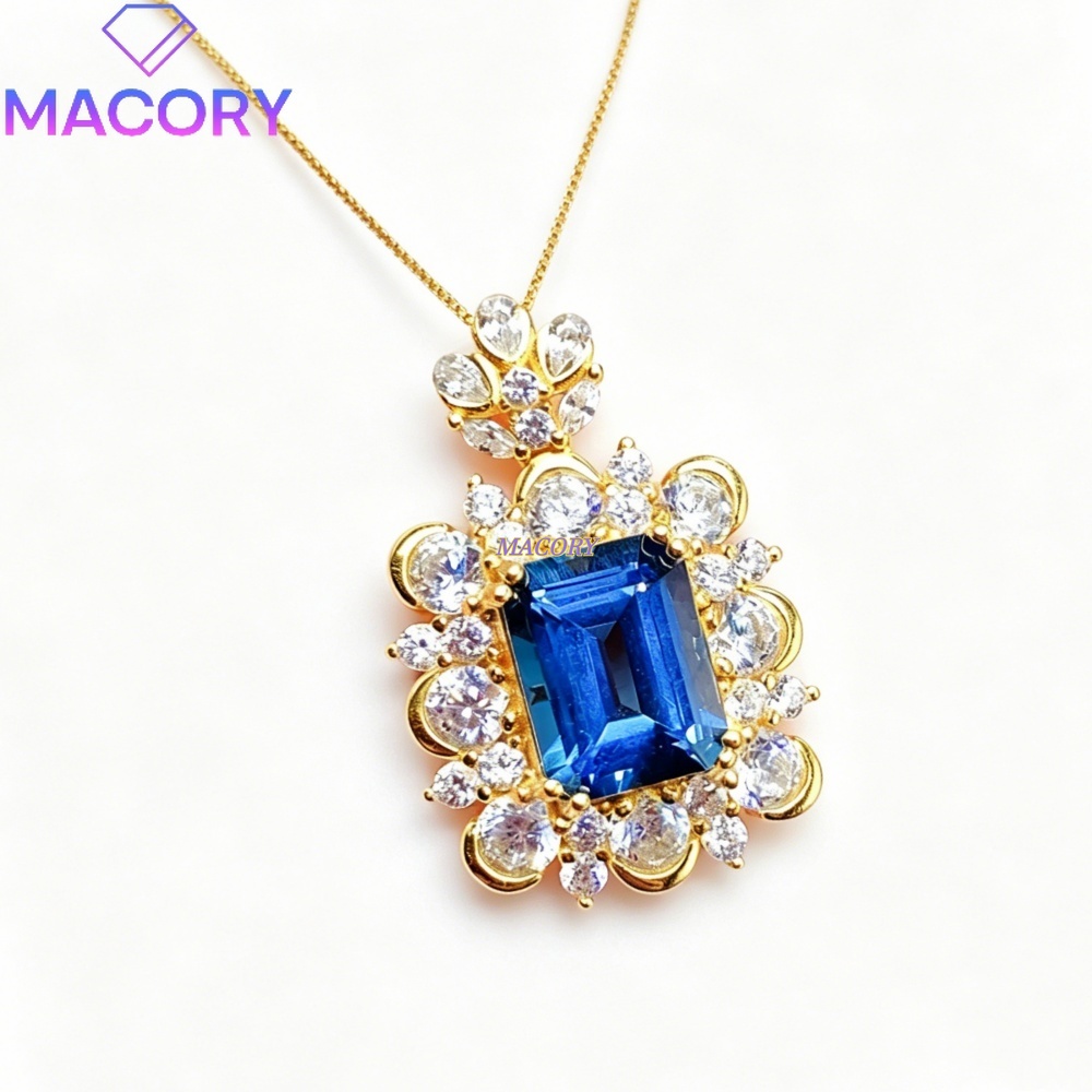 Natural London Blue Topaz Pend - Vintage Fashion London ulasan dan harga