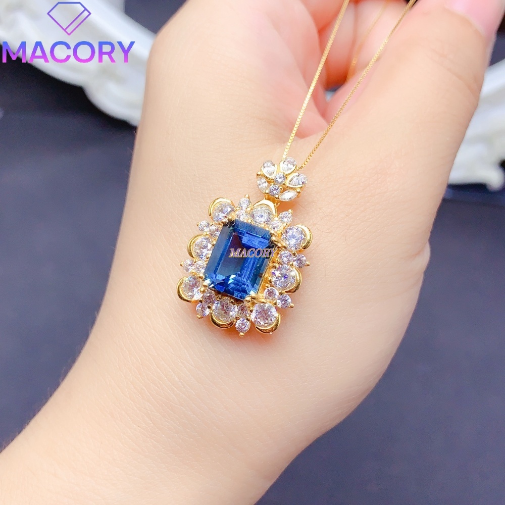 Natural London Blue Topaz Pend - Vintage Fashion London ulasan dan harga
