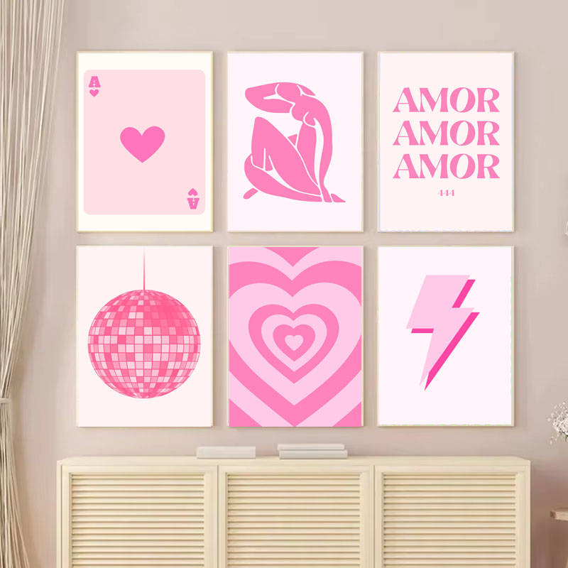 1pc Canvas painting  Pink Mati - Vintage Fashion Posters ulasan dan harga