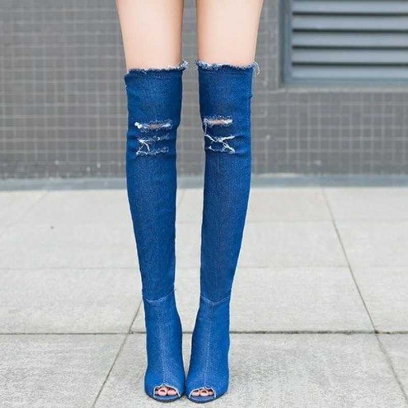 Women's Fish Mouth Open Toe Co - Vintage Fashion Boots ulasan dan harga
