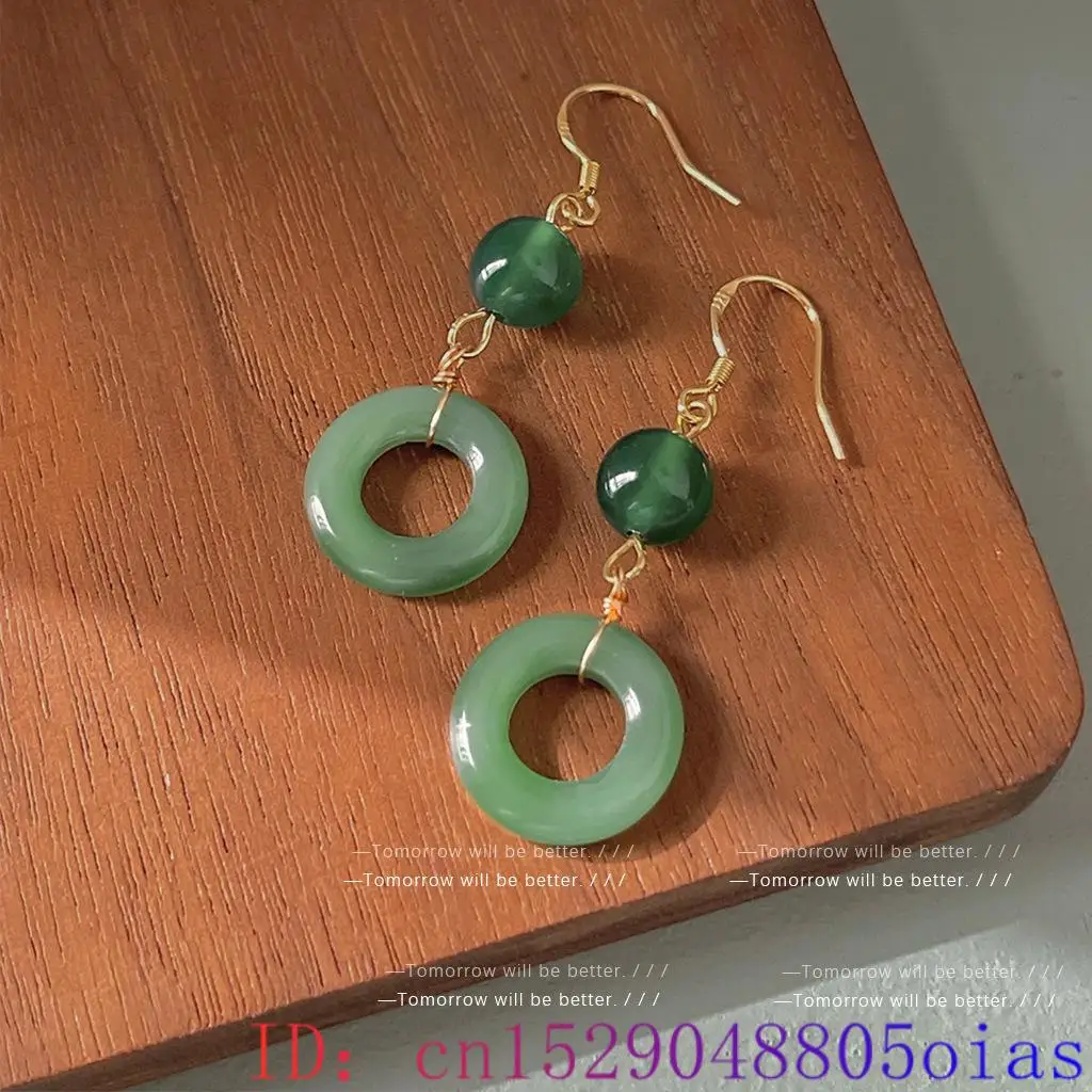 Green Real Jade Ring Earrings  - Vintage Fashion Ai ulasan dan harga