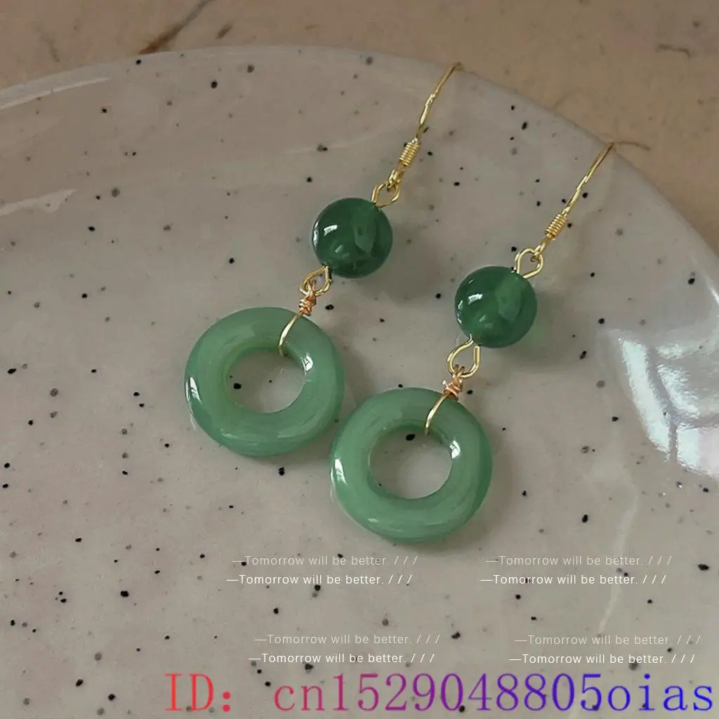 Green Real Jade Ring Earrings  - Vintage Fashion Ai ulasan dan harga