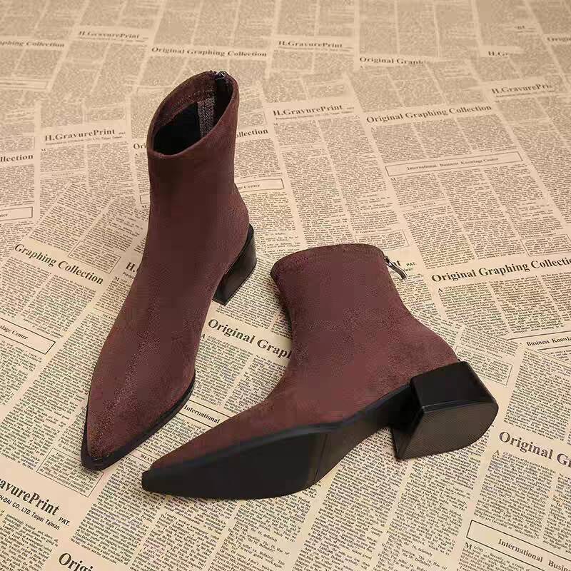 New Low Heel Women Mordern Ank - Vintage Fashion Style Female ulasan dan harga