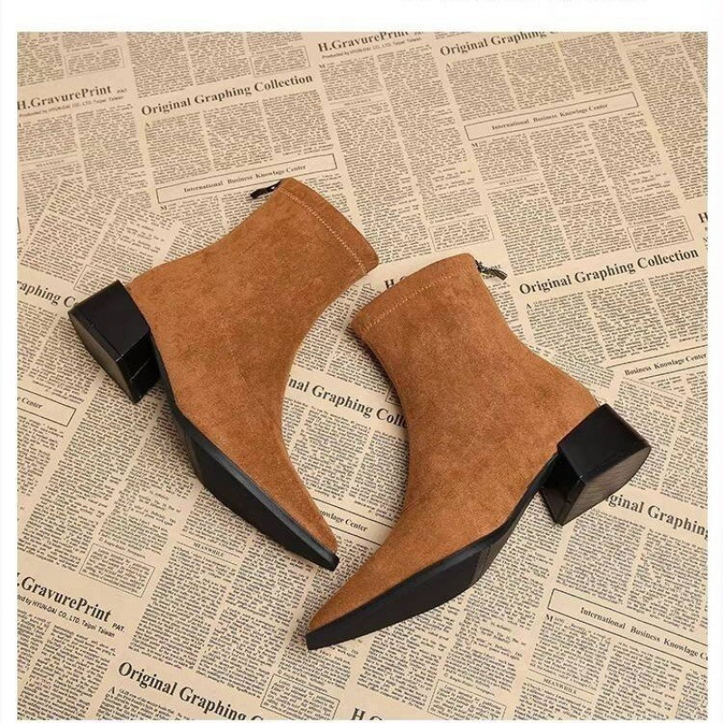 New Low Heel Women Mordern Ank - Vintage Fashion Style Female ulasan dan harga