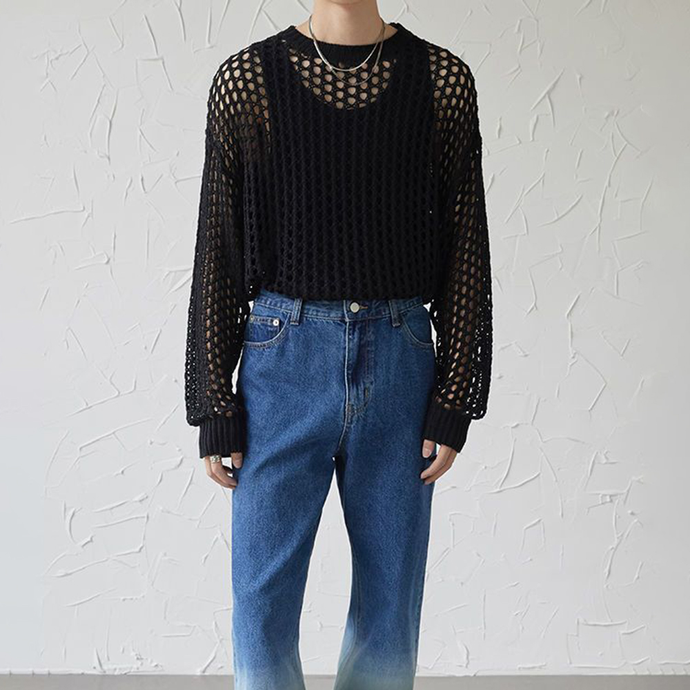 Mens Y2k Hollow Out Outfits Se - Vintage Fashion Outfits Men ulasan dan harga