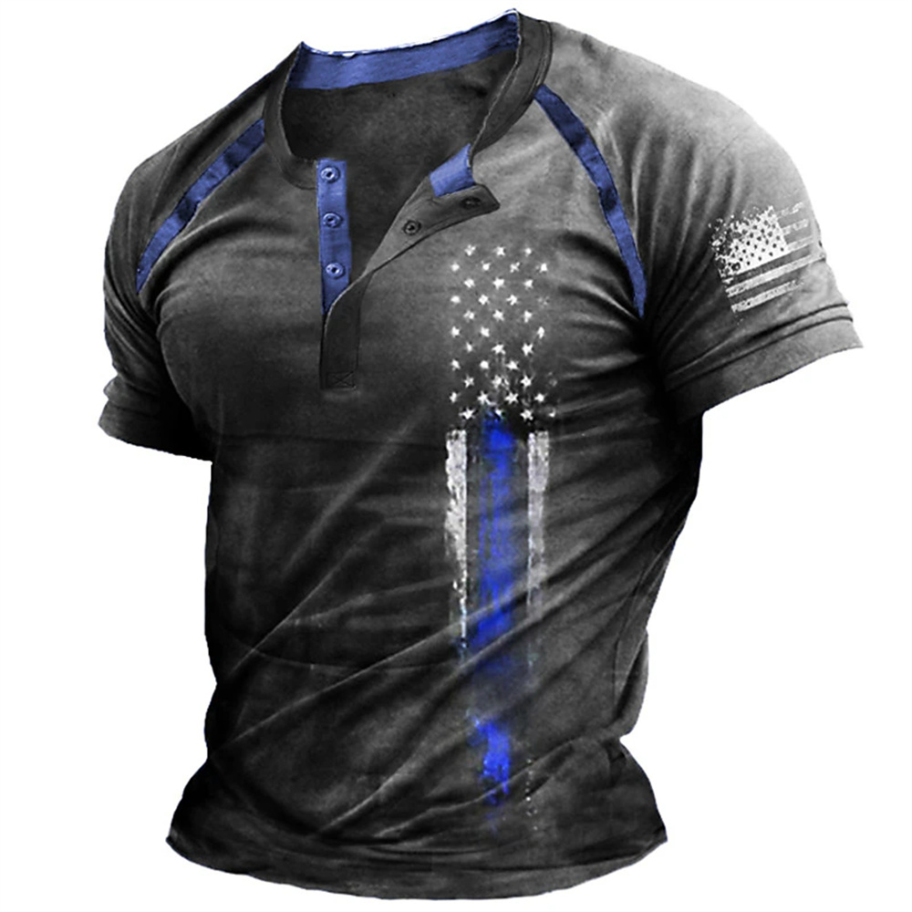Funny 3D American Flag Print M - Vintage Fashion Streetwear ulasan dan harga
