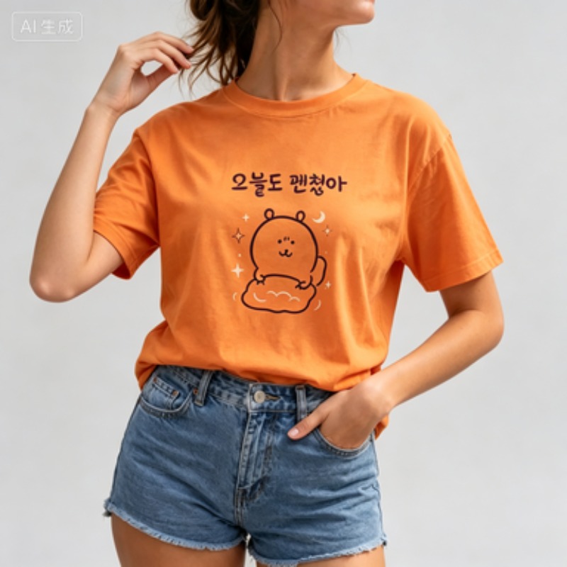 Women Summer Tee Korean Style  - Vintage Fashion Sketches ulasan dan harga