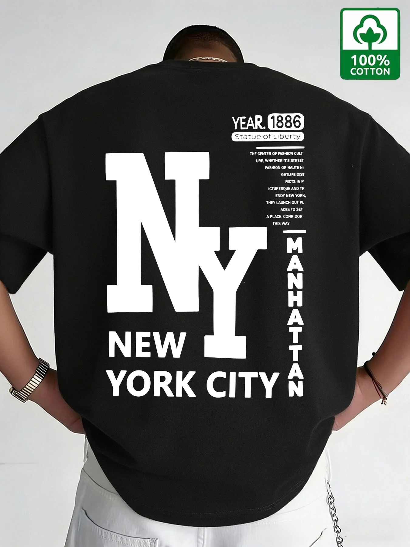 Men NYC T Shirt Cotton New Yor - Vintage Fashion Nyc ulasan dan harga
