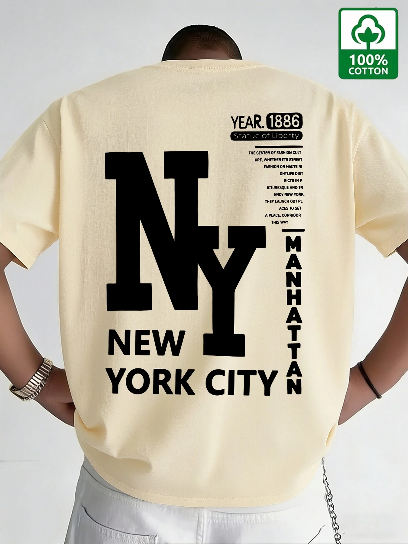 Men NYC T Shirt Cotton New Yor - Vintage Fashion Nyc ulasan dan harga