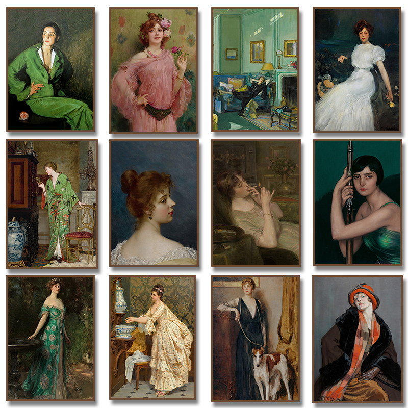 Renaissance Women Portrait Pos - Vintage Fashion Sketches ulasan dan harga