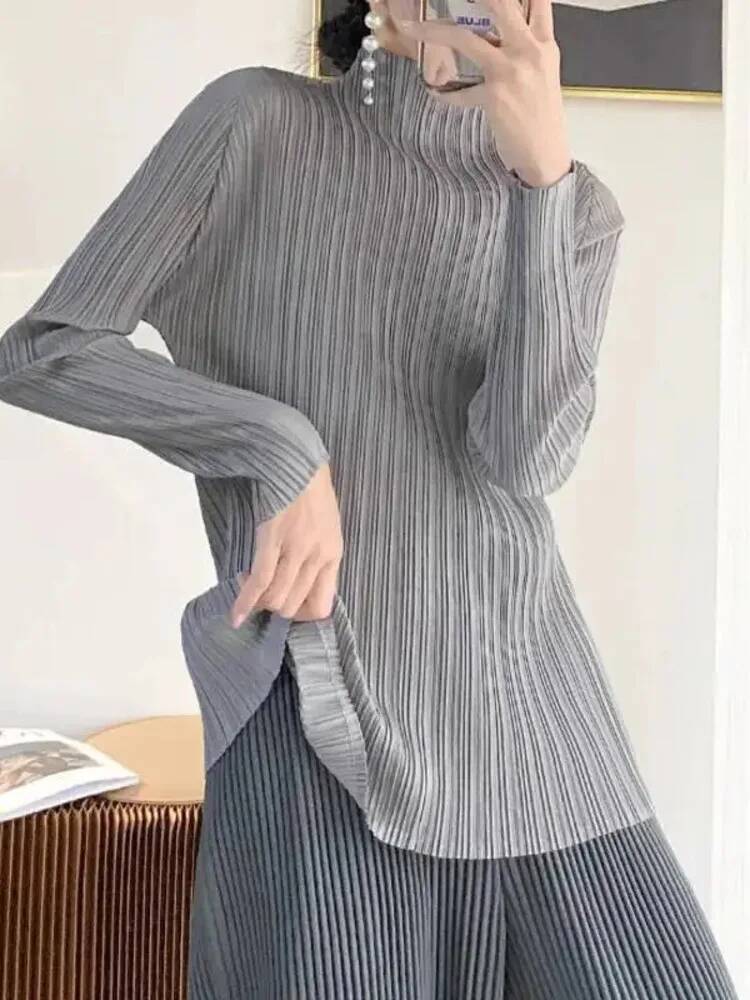 Fashion Solid Color Folds T Sh - Vintage Fashion Build ulasan dan harga
