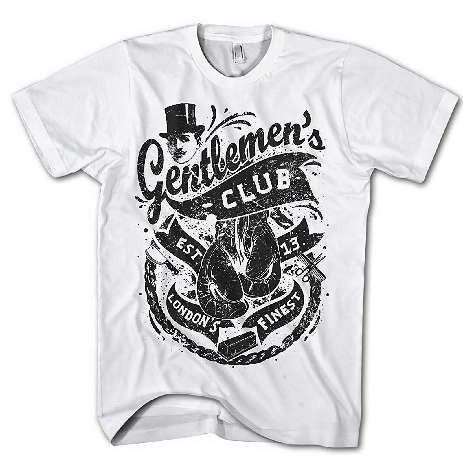 Men's T Shirt Gentleman Boxing - Vintage Fashion London ulasan dan harga