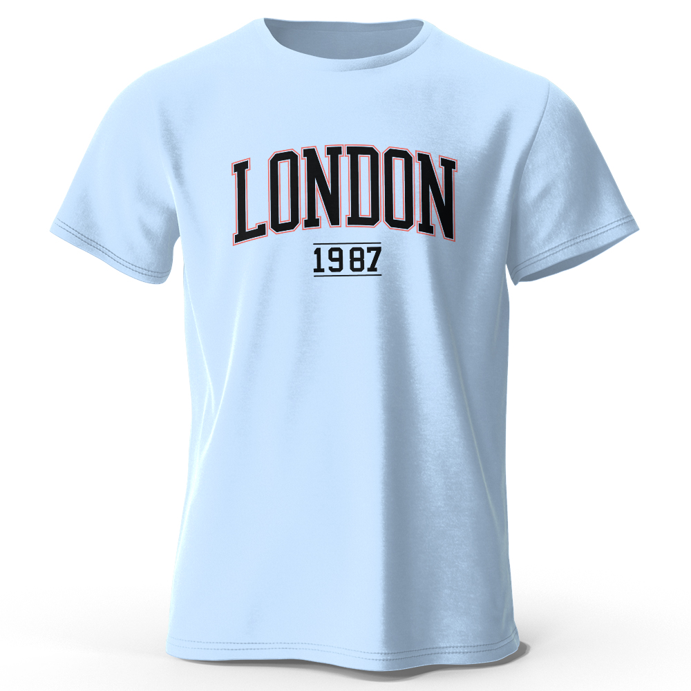 Men's London 1987 Vintage T-sh - Vintage Fashion London ulasan dan harga