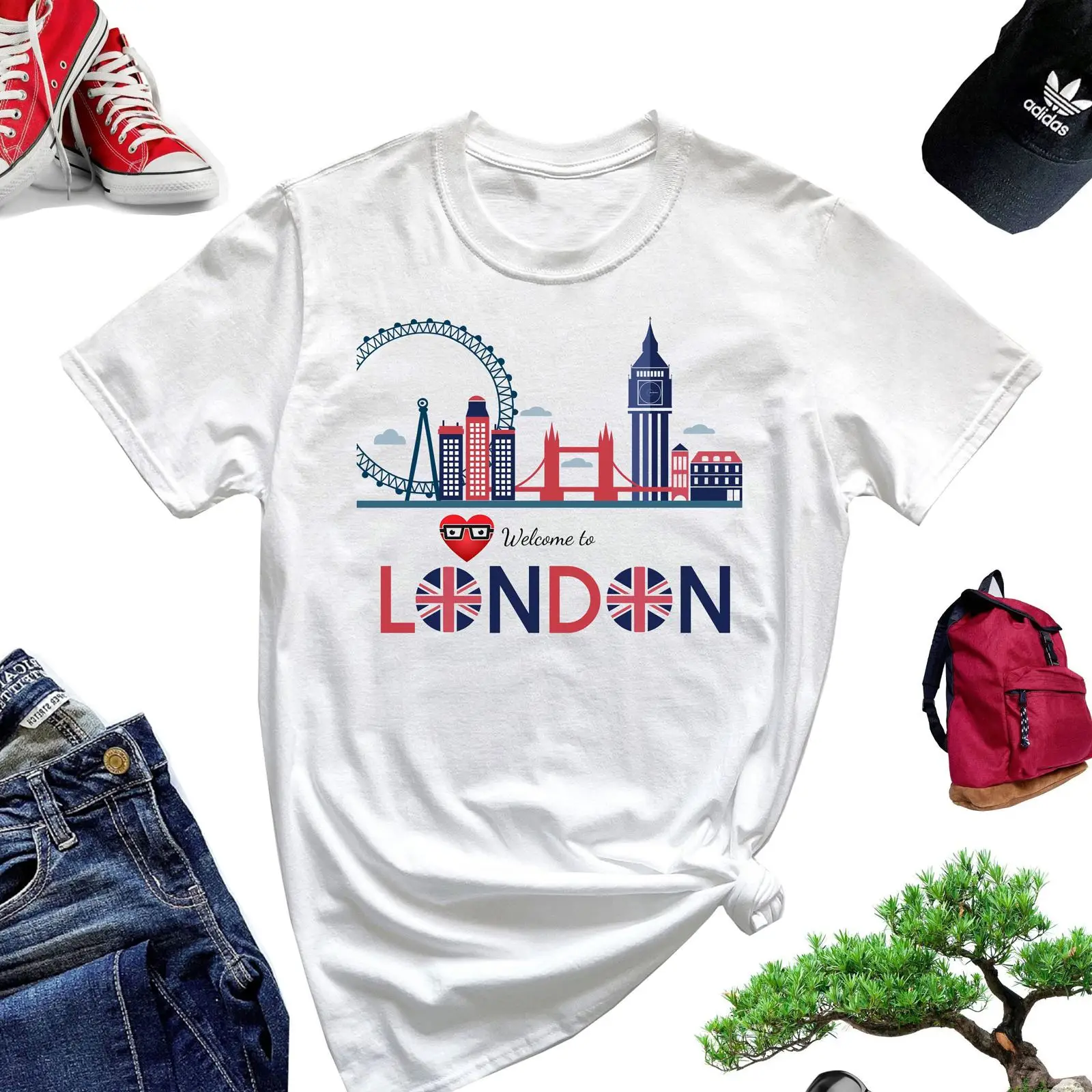 Welcome to London T Shirt Engl - Vintage Fashion London ulasan dan harga