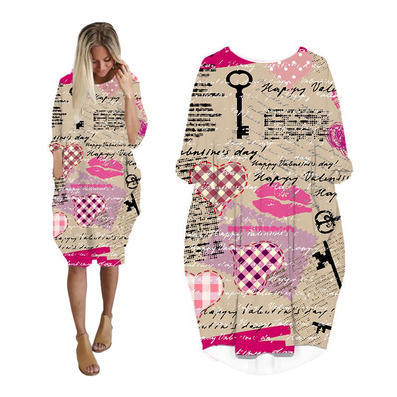 CLOOCL Newspaper Dress 3D Prin - Vintage Fashion Newspaper ulasan dan harga