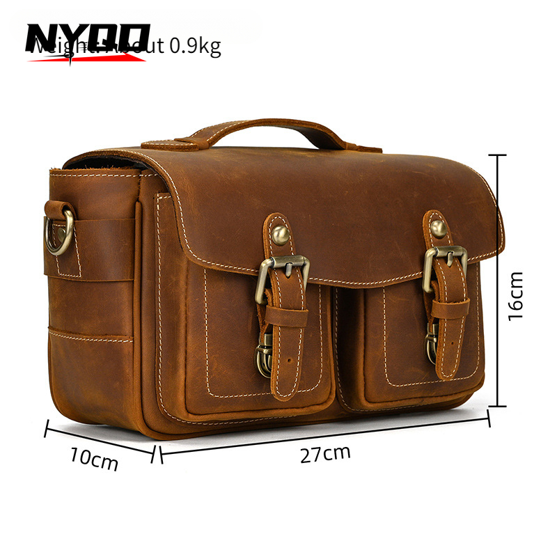 Crazy Horse Leather Shoulder B - Vintage Fashion Video ulasan dan harga