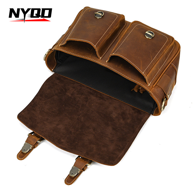 Crazy Horse Leather Shoulder B - Vintage Fashion Video ulasan dan harga