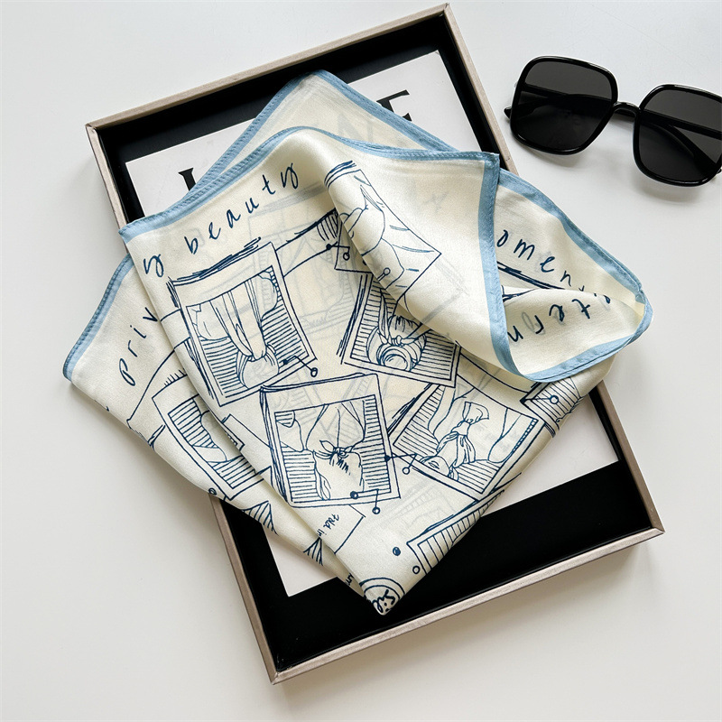 Vintage Sketch Print Satin Sma - Vintage Fashion Sketches ulasan dan harga