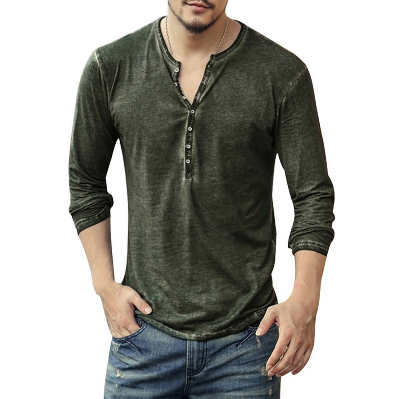 Vintage Distressed Men's V-Nec - Vintage Fashion Looks ulasan dan harga